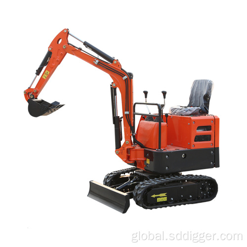 Mini Excavator 1.2 Ton Hydraulic excavator digging a swimming pool. Factory